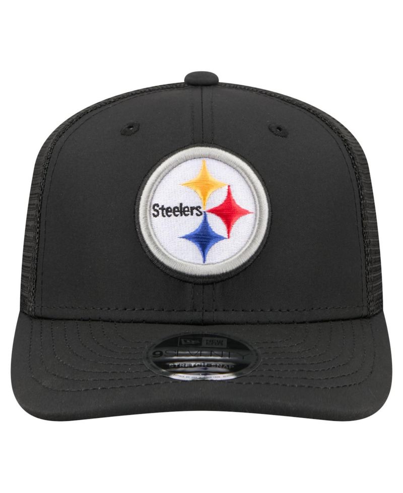 Men's Black Pittsburgh Steelers 9SEVENTY Trucker Adjustable Hat