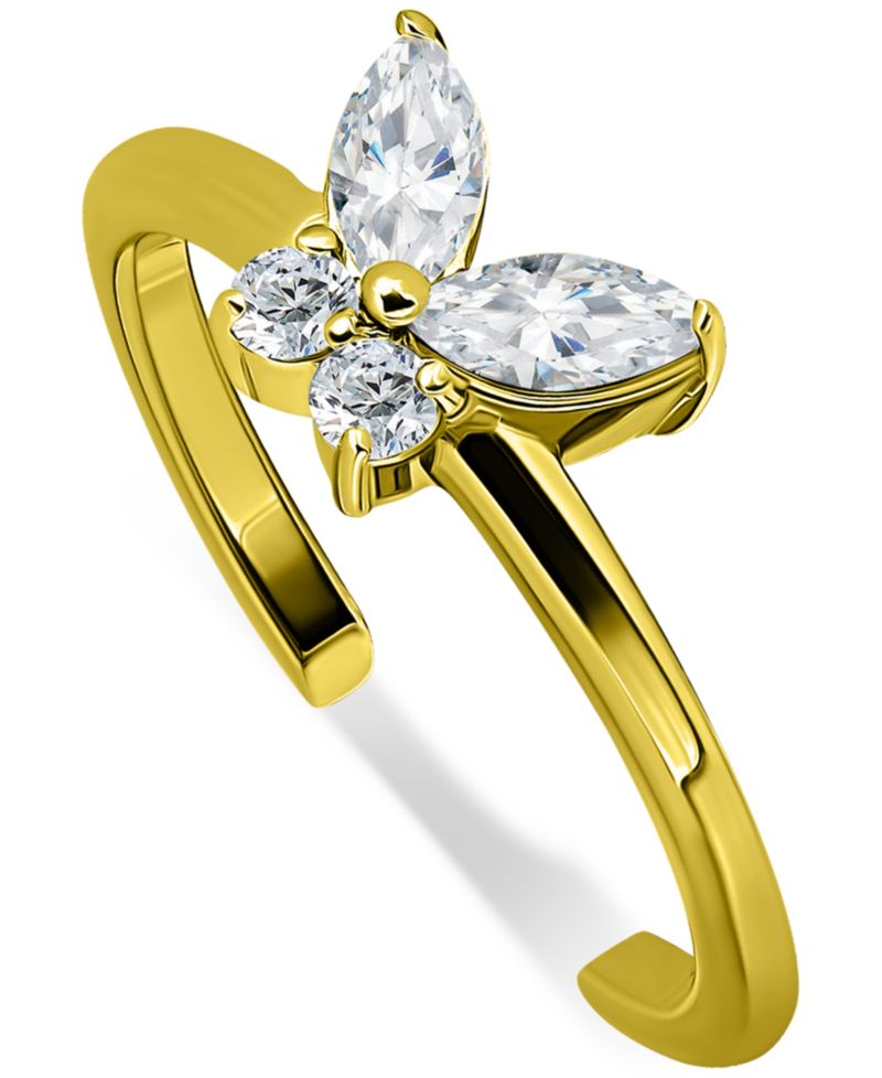 Cubic Zirconia Butterfly Toe Ring