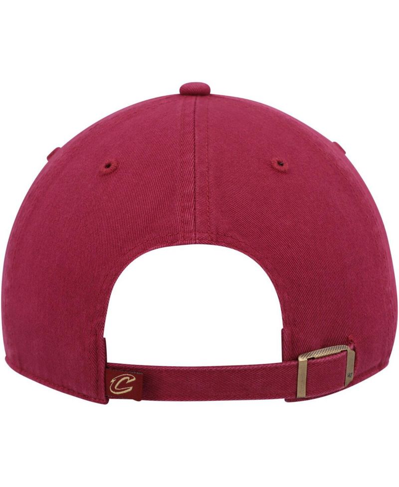 Men's Wine Cleveland Cavaliers Team Logo Clean Up Adjustable Hat