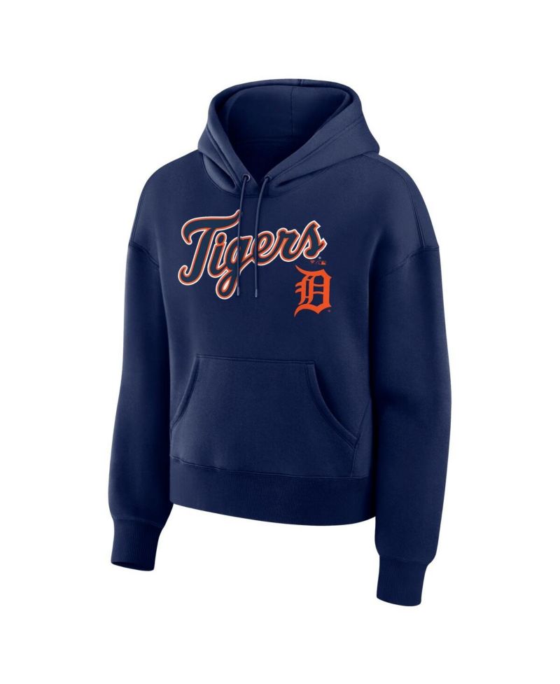 Women's Navy Detroit Tigers Lockup Legacy Fleece Hoodie