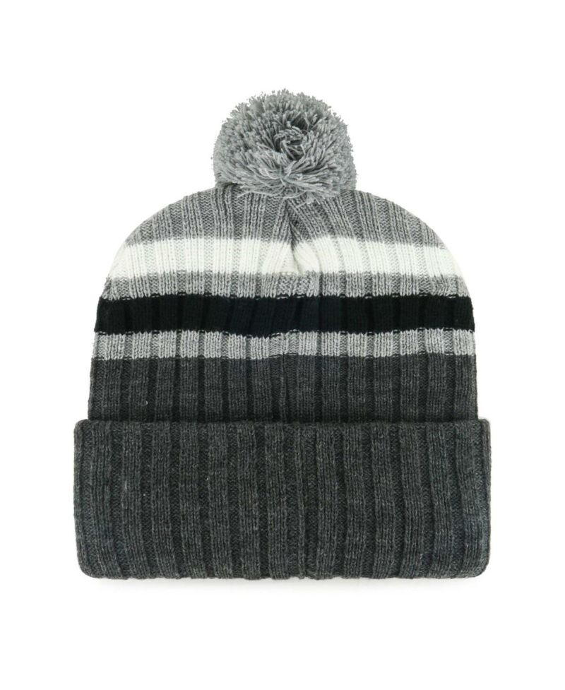Men's Gray Dallas Cowboys Stack Cuffed Knit Hat with Pom