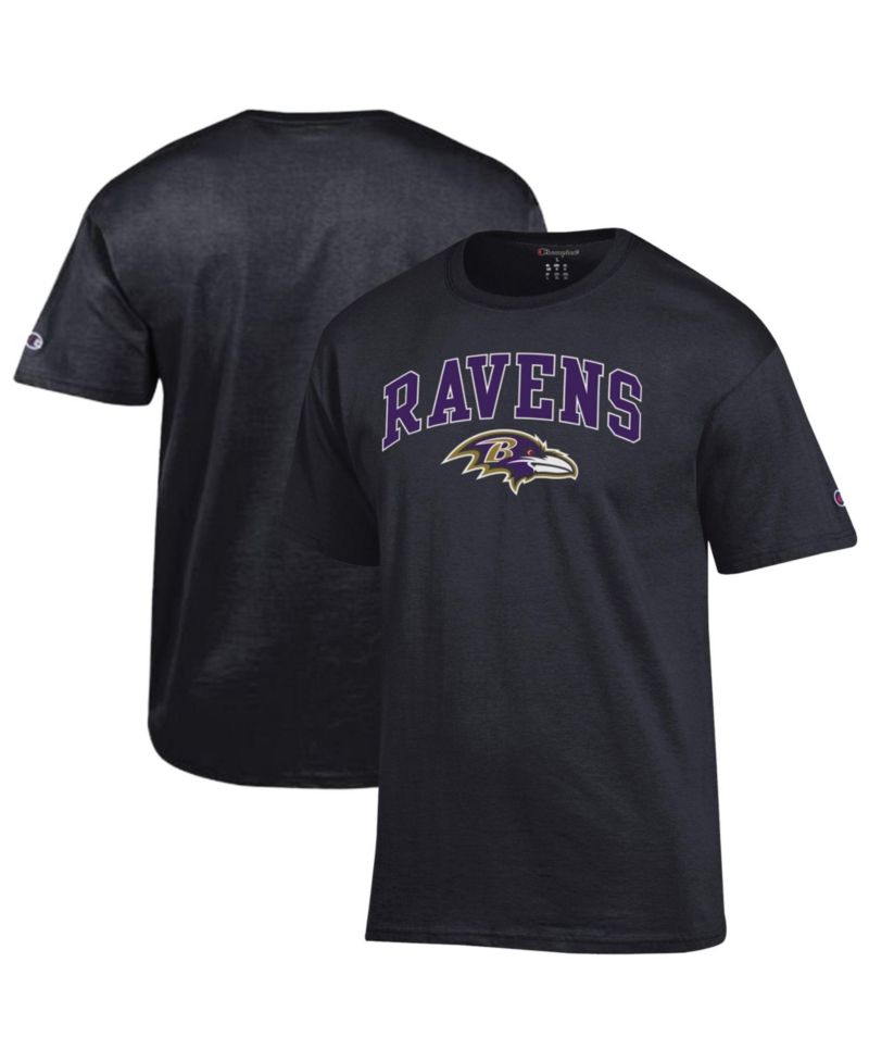 Men's Black Baltimore Ravens Arch Over Logo T-Shirt