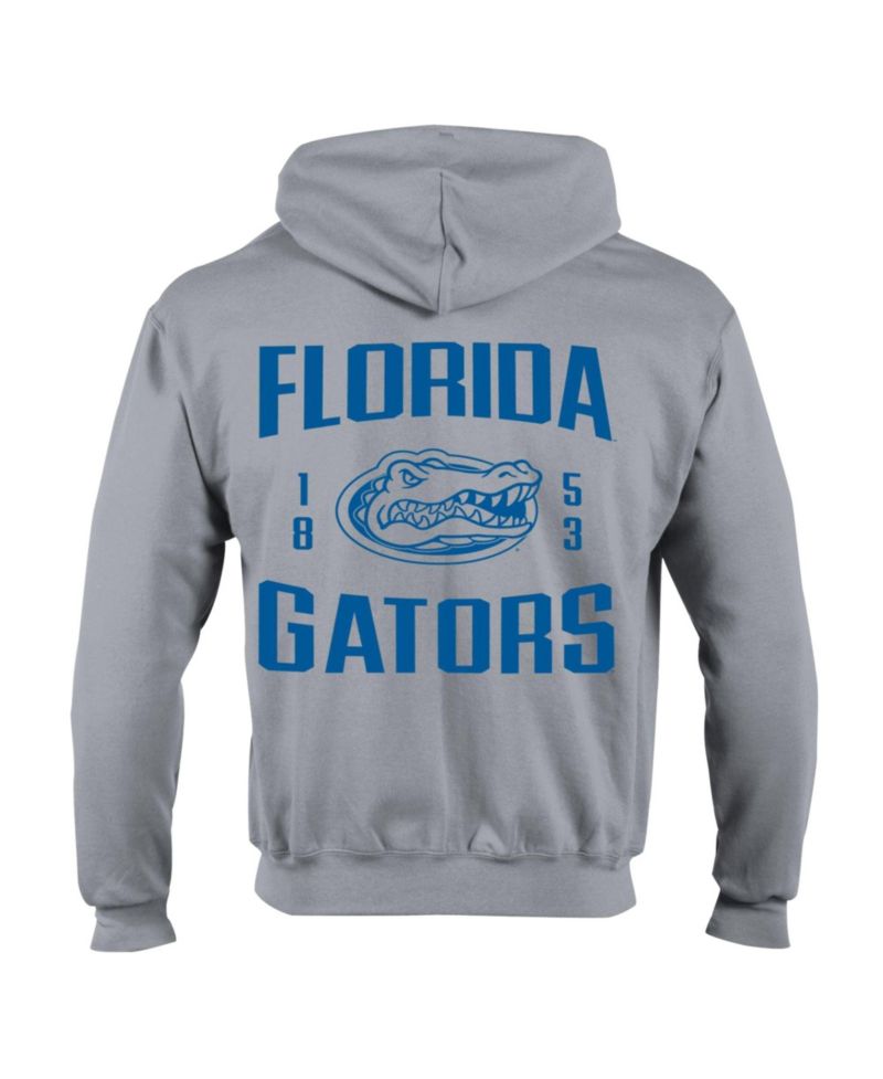 Men's Heather Gray Florida Gators Varsity Power Blend Full-Zip Fleece Hoodie