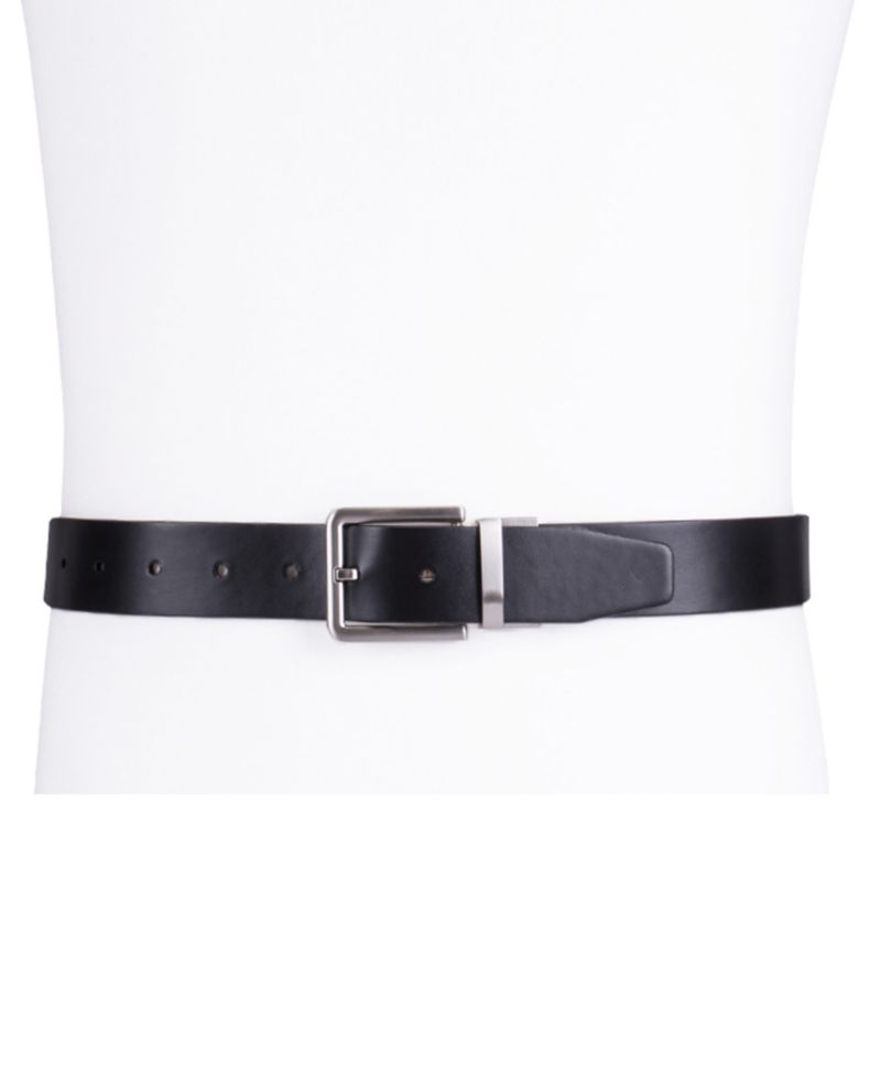 35MM Men's Micro Logo Strap Reversible Casual Belt