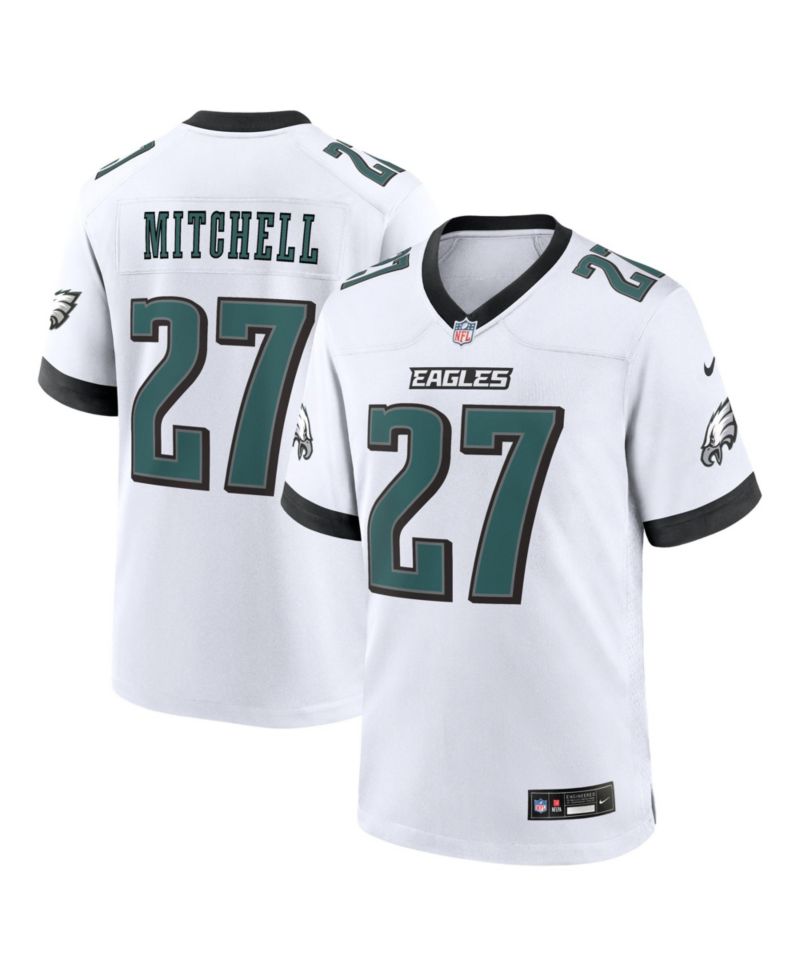 Men's Quinyon Mitchell White Philadelphia Eagles Game Jersey