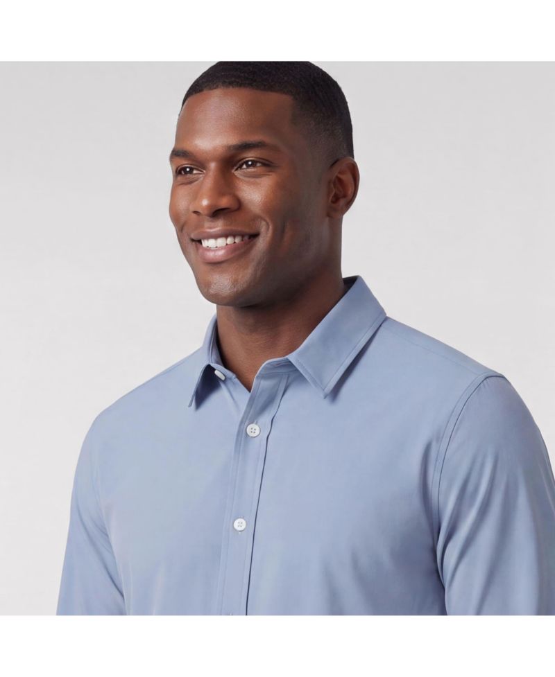 Men's Everywear Dobby-Weave Classic-Fit Dress Shirt