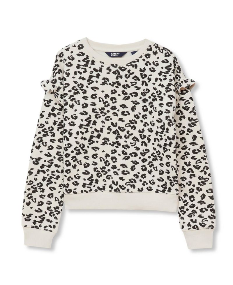 Girls Long Sleeve Ruffle Sweatshirt