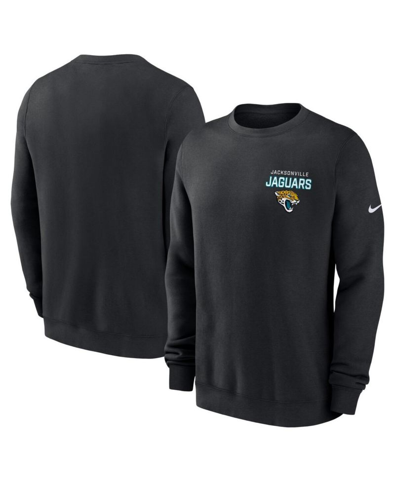 Men's Black Jacksonville Jaguars Primetime Club Fleece Pullover Sweatshirt