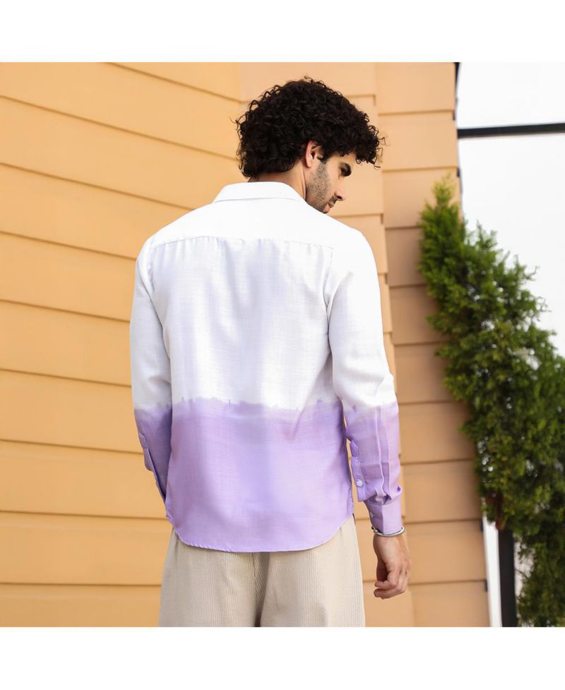 Men's Ombre-Plunge Regular Shirt