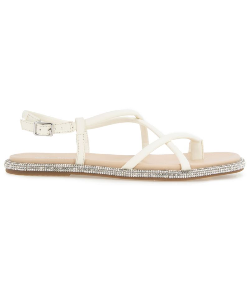 Women's Waltz Strappy Square Toe Flat Sandals