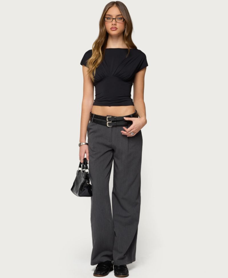Women's Leonah Ruched Boat Neck Top