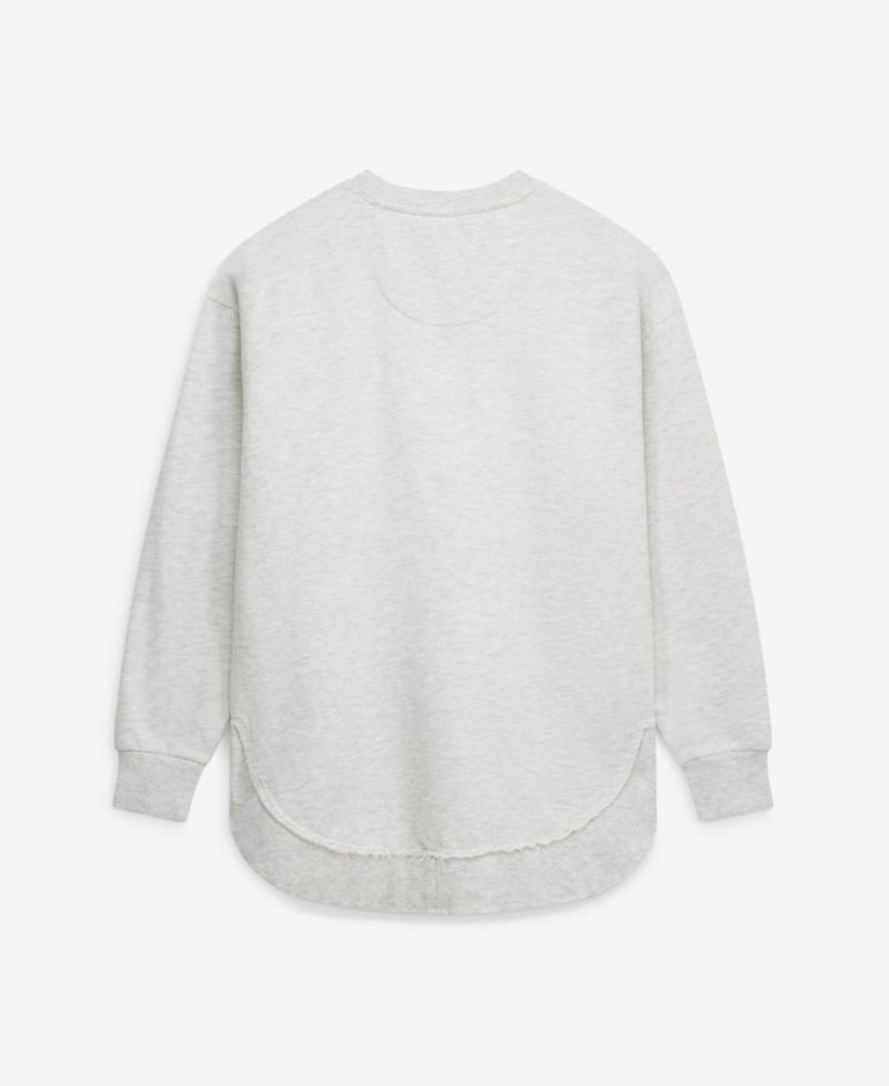 Women's Heather Gray Iowa Hawkeyes Marcus East Hall Poncho V-Neck Sweatshirt