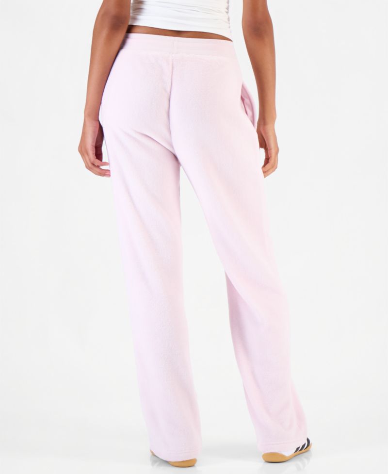 Juniors' HK Woobie Fleece Wide-Leg Pants