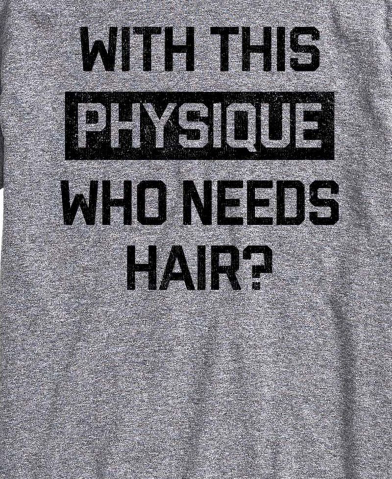 Men's Who Needs Hair Short-Sleeve Graphic T-Shirt