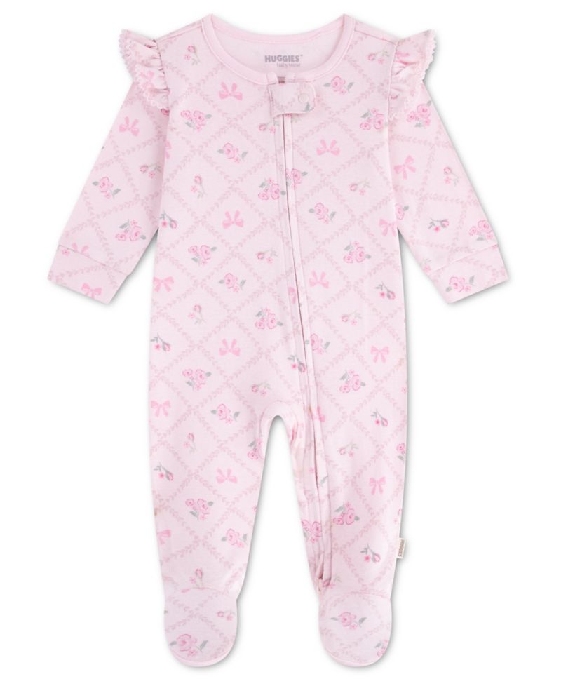 Baby Girls' Babywear Long-Sleeve Footed Coverall