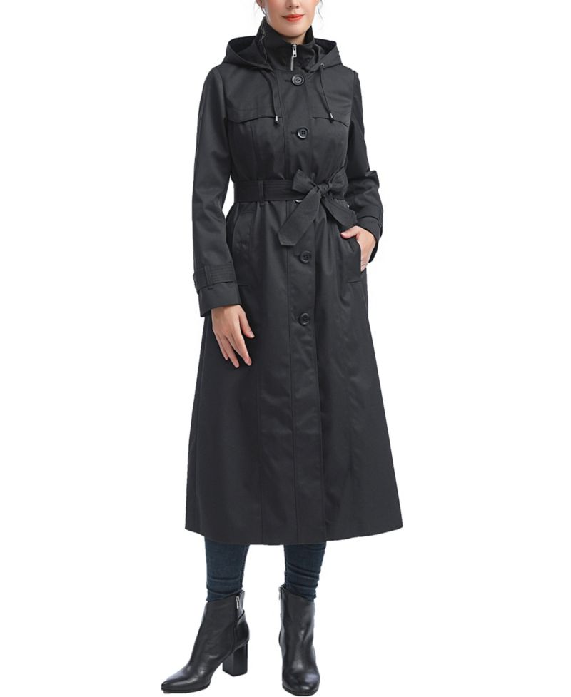 Women's kimi + kai Aine Hooded Long Rain Coat