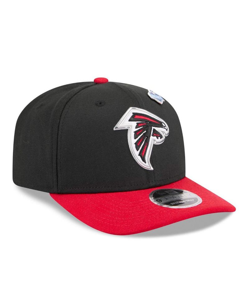 Men's Black/Red Atlanta Falcons 2026 NFL Draft 9SEVENTY Adjustable Hat