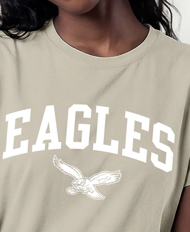 Women's Light Brown Philadelphia Eagles Cocoa Butter T-Shirt