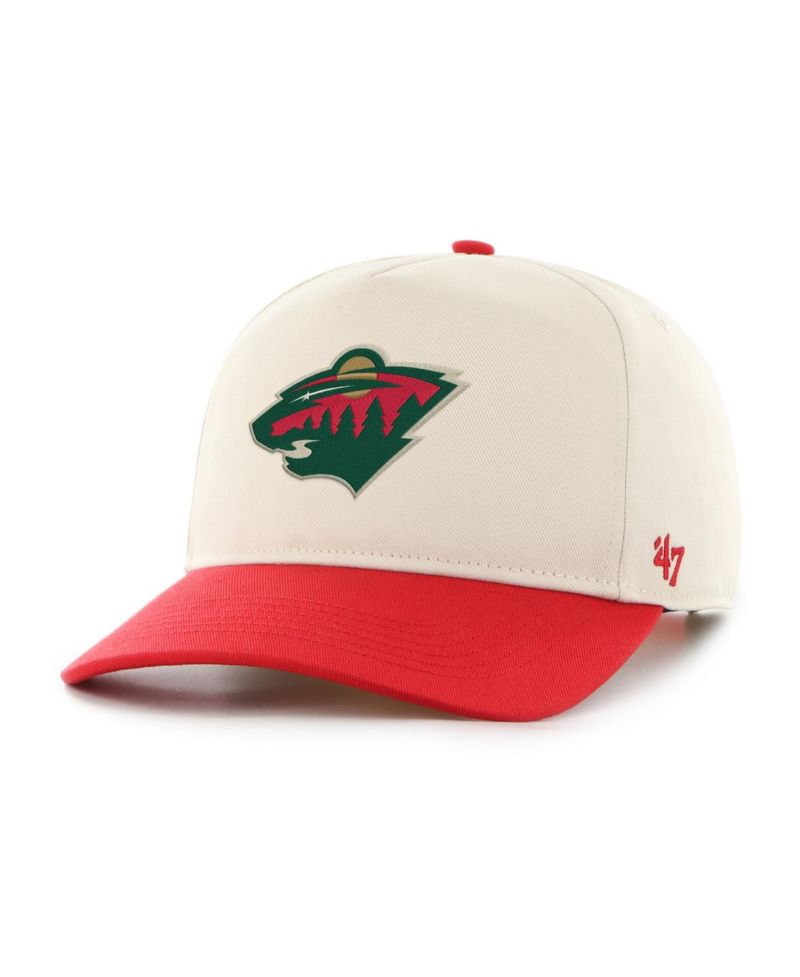 Men's Cream/Red Minnesota Wild Logo 2-Tone Hitch Adjustable Hat