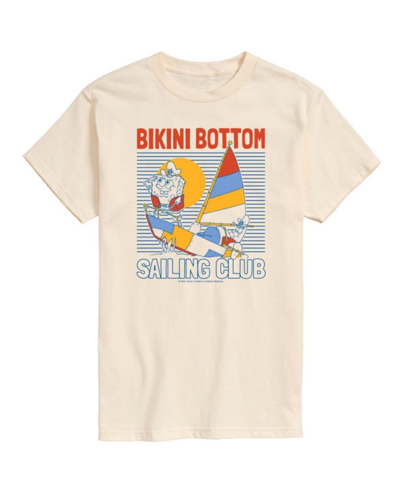 Men's Spongebob Squarepants Bikini Botton Sailing Club Graphic T-Shirt