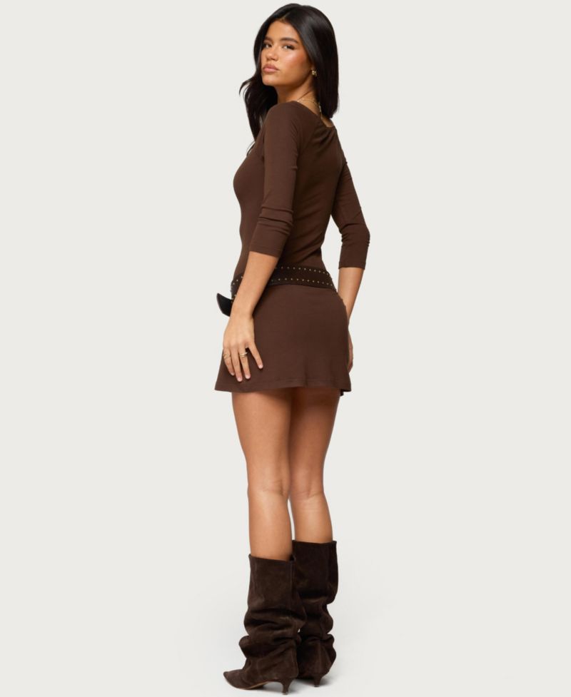 Women's Jadey Boat Neck Mini Dress