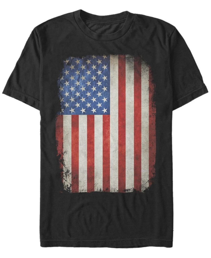 Men's Down Flag Short Sleeve Crew T-shirt