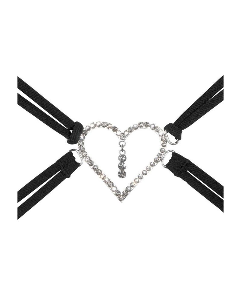 Women's Strappy Heart Removable Pads Push-Up Padded Push-Up Bra
