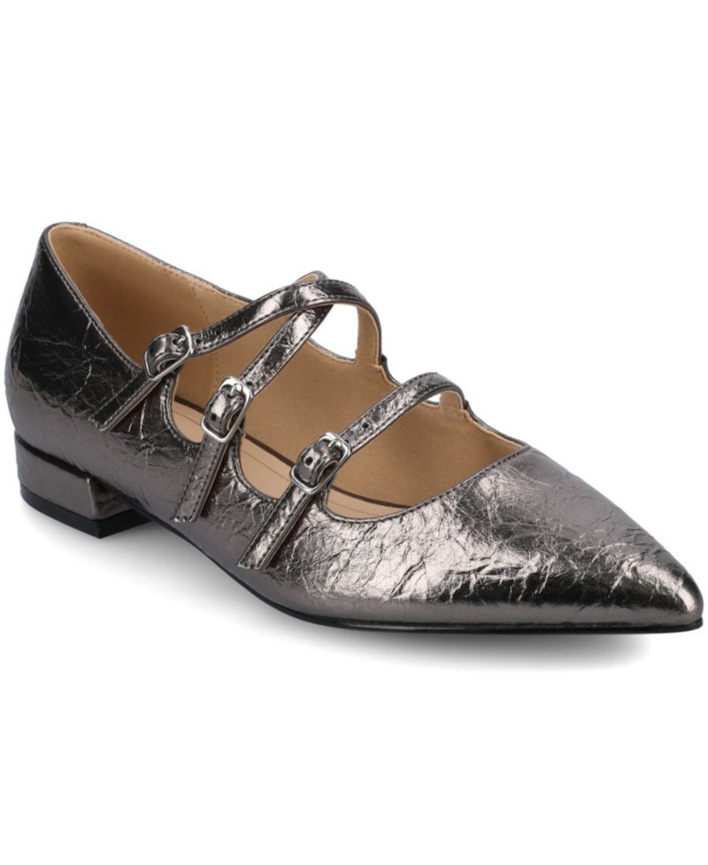 Women's Gretel Strappy Mary Jane Pointed Toe Flats