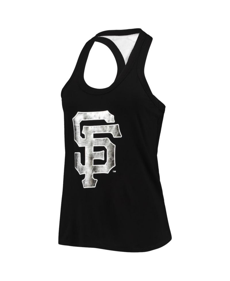 Women's Black San Francisco Giants Tonal Athleisure Racerback Tank Top