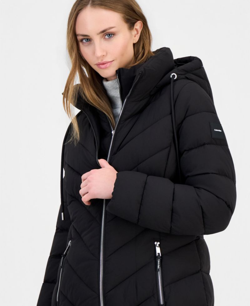 Petite Hooded Packable Puffer Coat