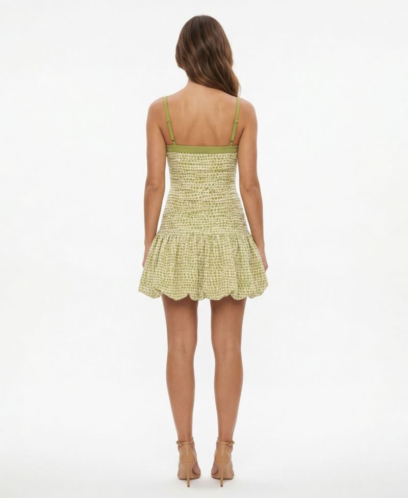 Juniors' Polka Dot Bubble Hem Dress