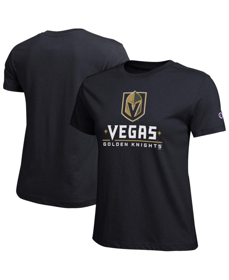 Women's Black Vegas Golden Knights Wordmark Lockup T-Shirt