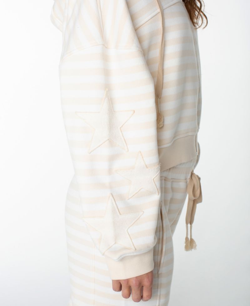 Women's Fringing Reefs Striped Full-Zip Hoodie