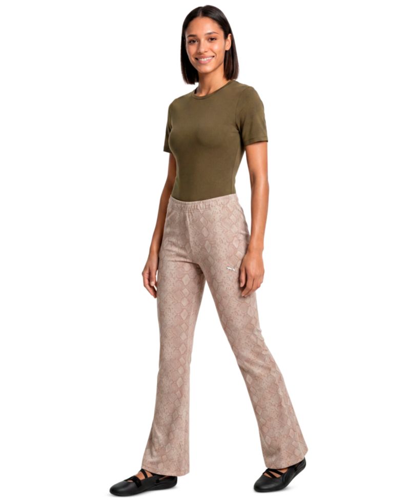 Women's Snake Pack Flared Snake-Print Pull-On Leggings