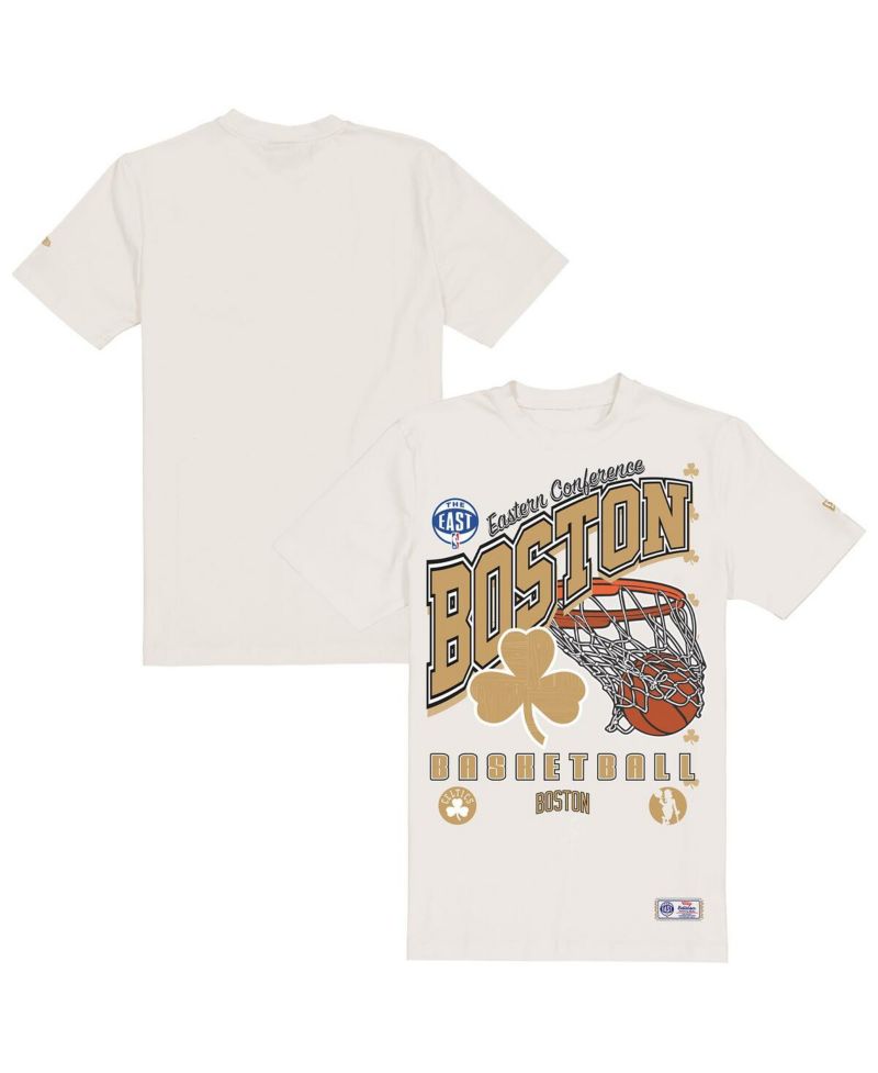 Men's Cream Boston Celtics Oversized City Edition Remix Vintage T-Shirt