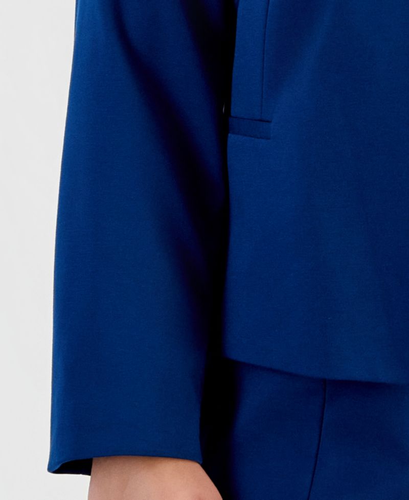 Plus Size Stretch Ponte Empire-Waist Jacket and Dress, 2-Piece Suit