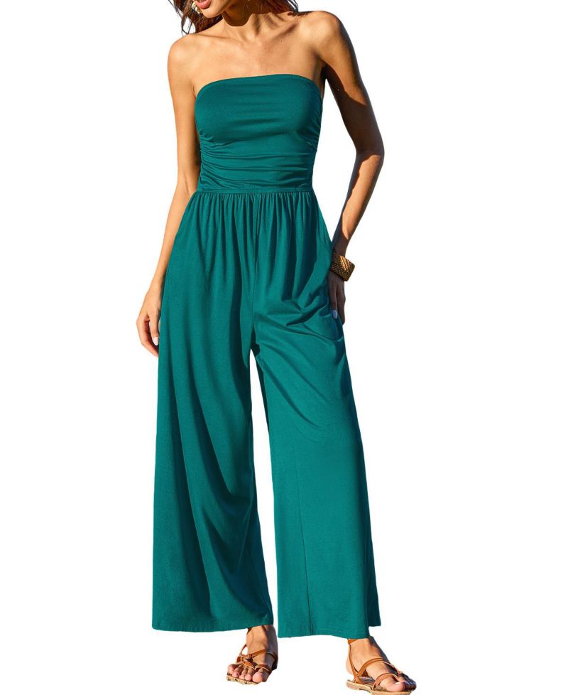 Women's Dance Wide-Leg Strapless Jumpsuit