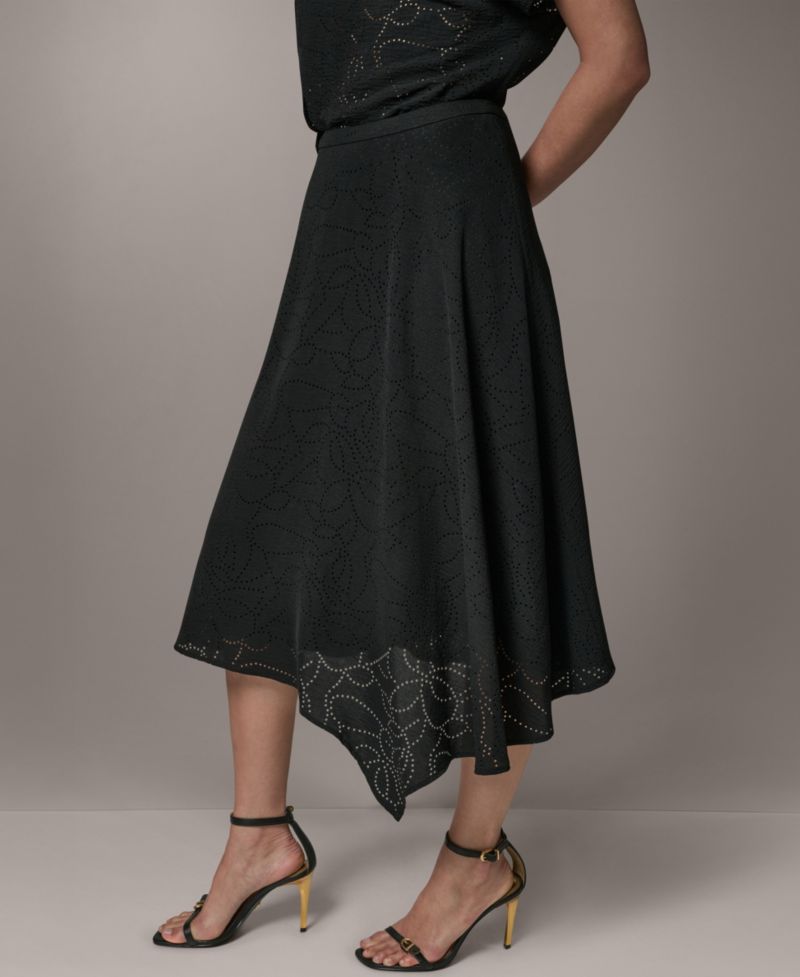 Women's Laser Cut High-Low Skirt