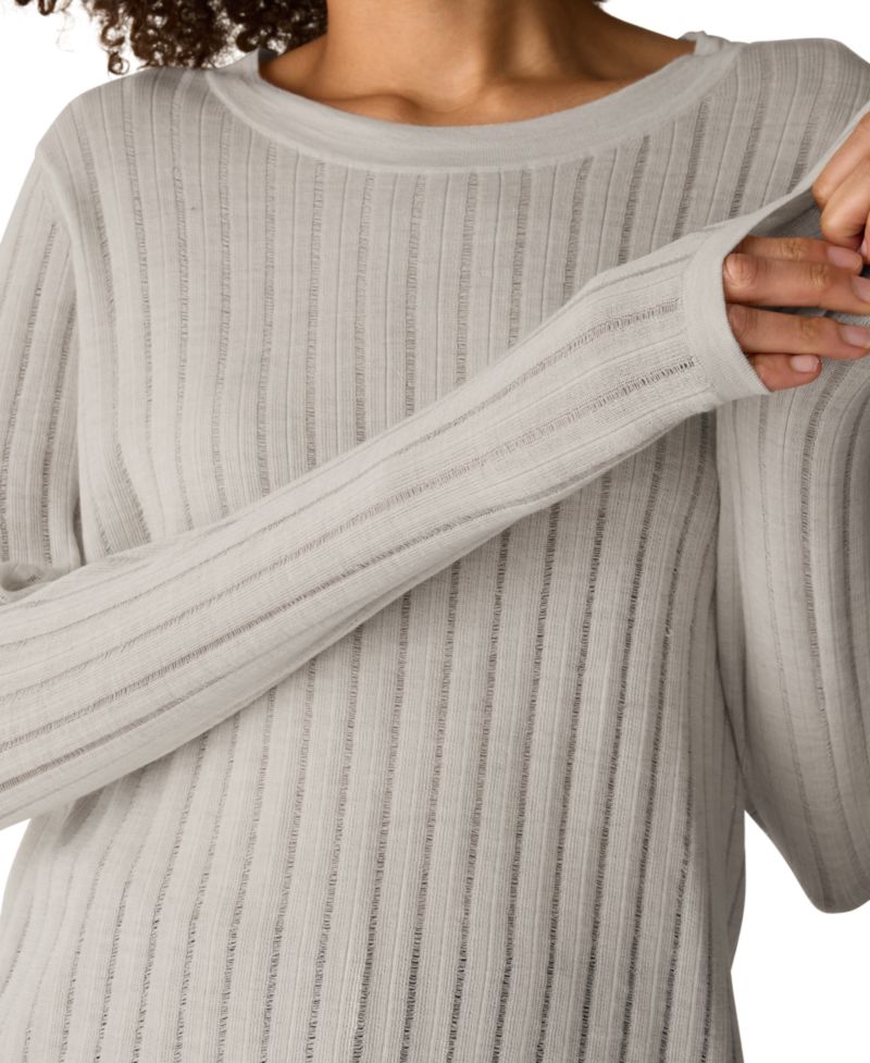 Women's Crewneck Long-Sleeve Merino Wool Sweater