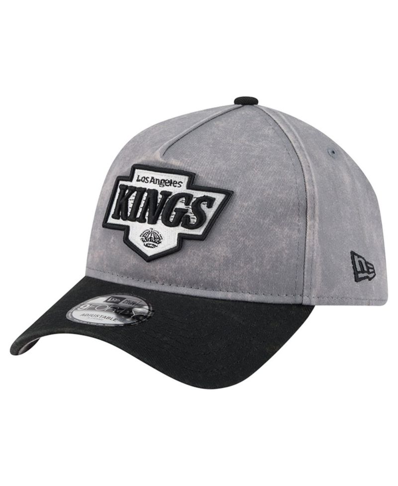 Men's Gray/Black Los Angeles Kings Storm A-Frame 9FORTY Adjustable Hat