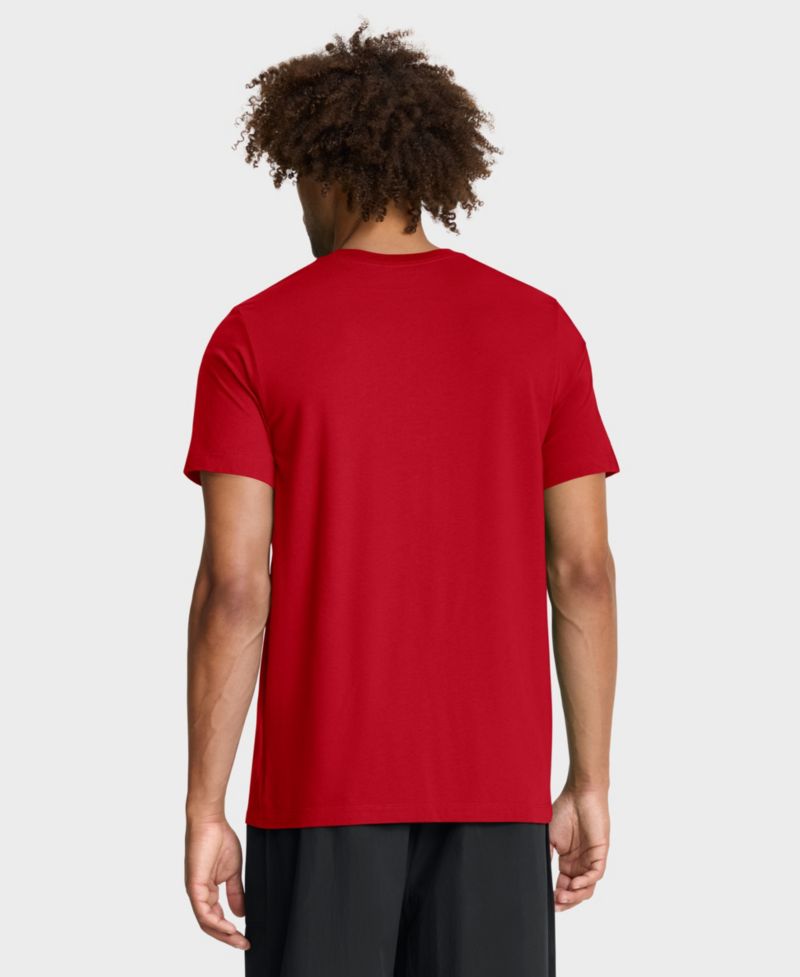 Men's Red Atlanta Braves Tri-Blend Logo T-Shirt