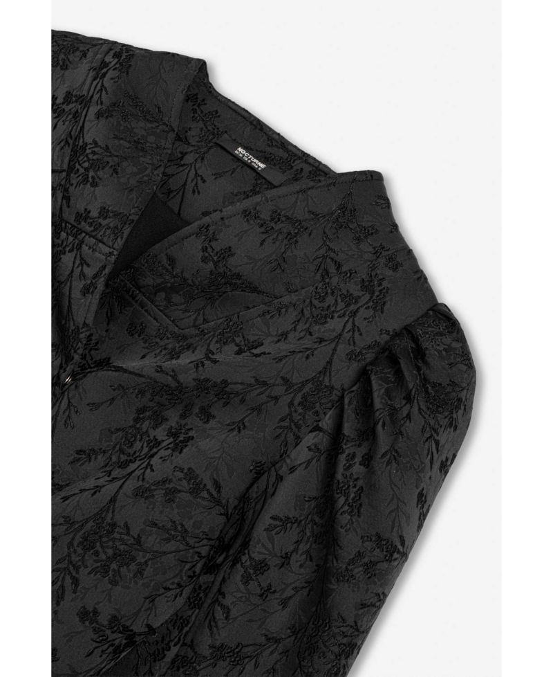 Women's Balloon Sleeve Jacquard Jacket