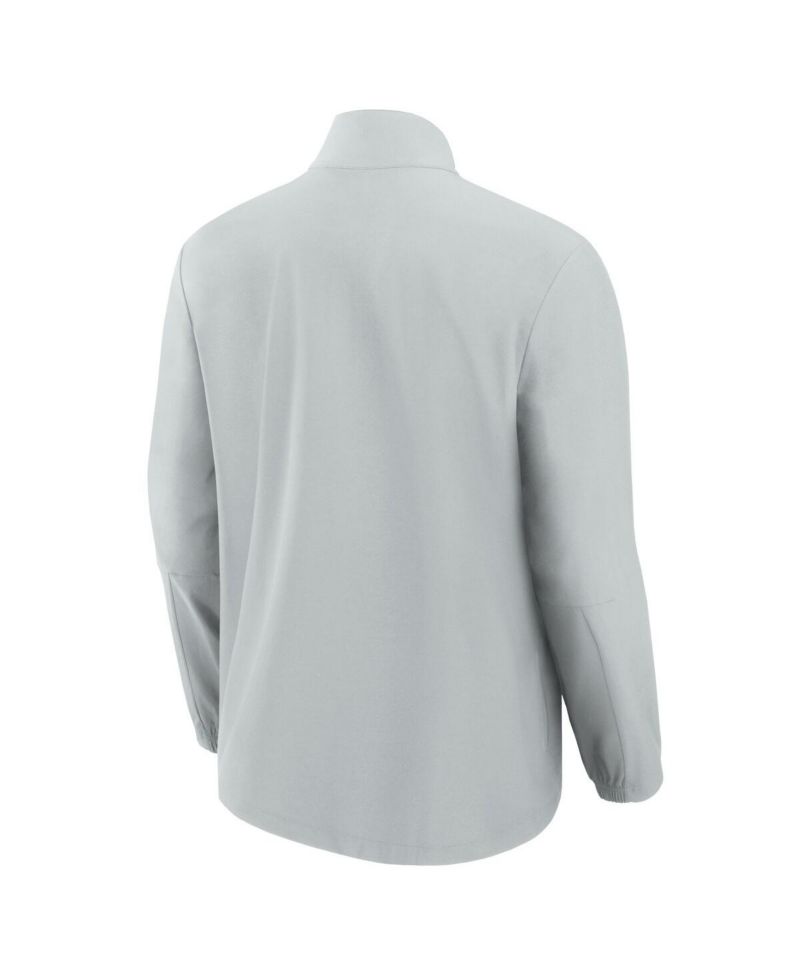 Men's Gray Buffalo Bills Front Office Woven Quarter-Zip Jacket
