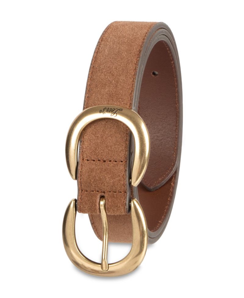 Casual Double Buckle Suede Leather Belt