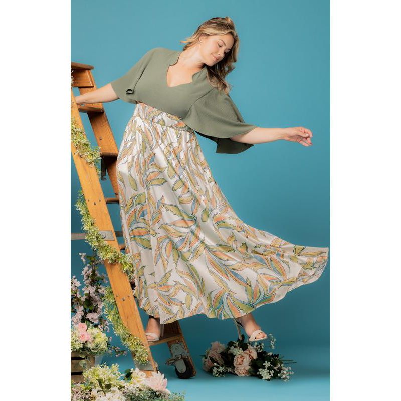 Plus Size Avisa Flowy A Line Evening Gown