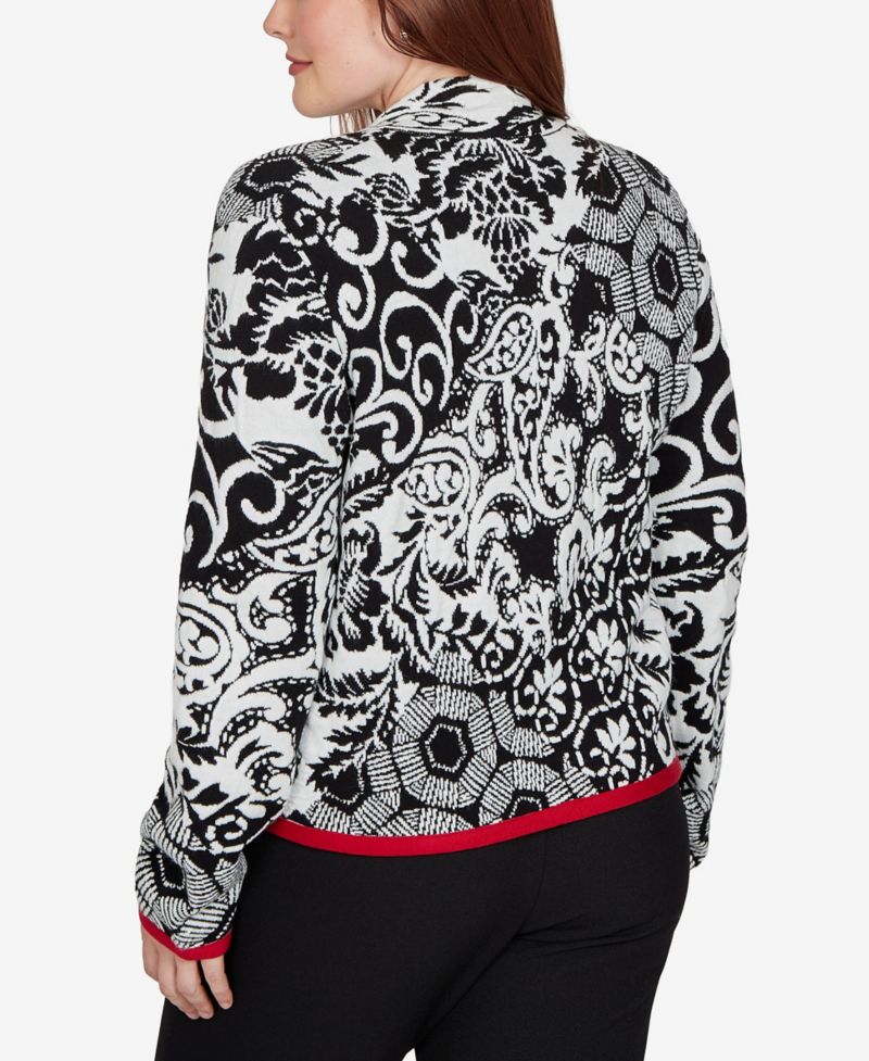 Women's Long-Sleeve Zip-Front Knit Jacket