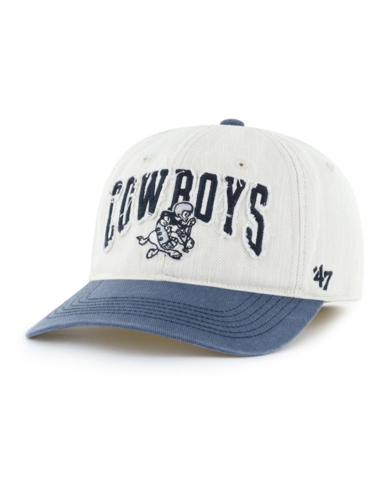 Men's '47 Natural/Navy Dallas Cowboys Franchise Fitted Hat