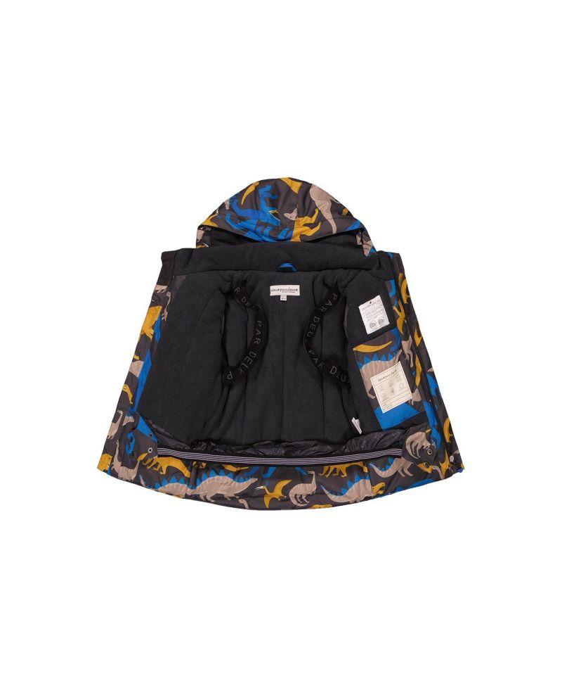 Little and Big Boy Two Piece Play Snowsuit Dinosaur Print with Pants