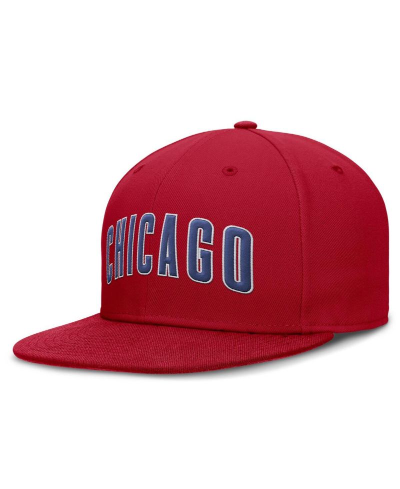 Men's Red Chicago Cubs True Performance Fitted Hat