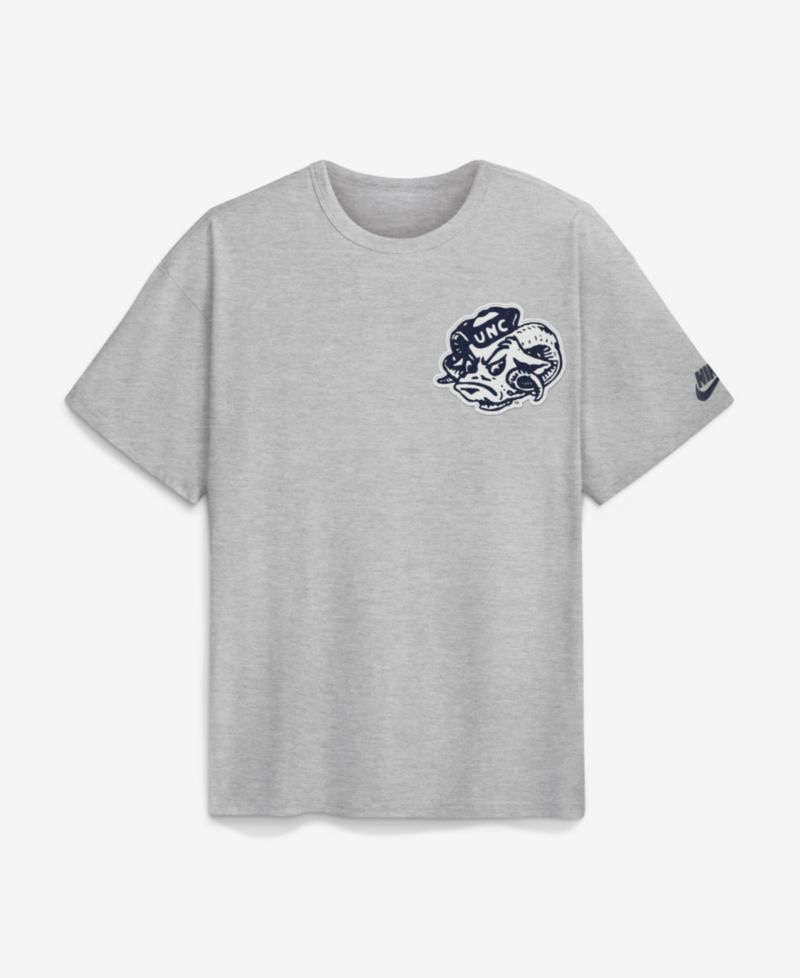 Men's Heather Gray North Carolina Tar Heels Legacy Logo Max90 T-Shirt